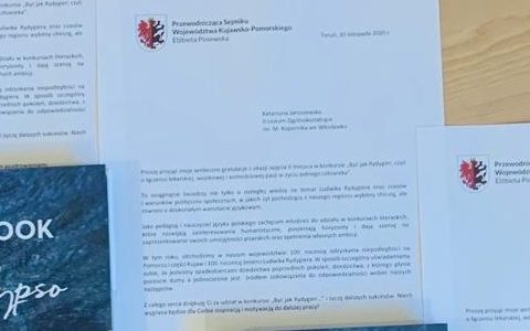 Gratulacje od Przewodniczącej Sejmiku Województwa Kujawsko-Pomorskiego