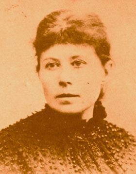 Portret Marii Konopnickiej w sepii.