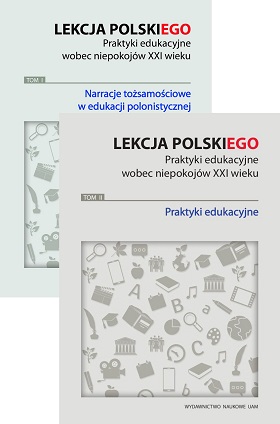 Okładki 2 tomów ksiązki pt. "Lekcja polskiego".