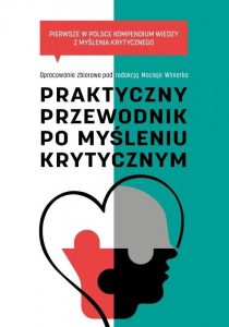 Okładka książki "Praktyczny przewodnik po myśleniu krytycznym". Grafika przedstawia puzzle w kształcie serca, tytuł oraz nazwę redaktora.