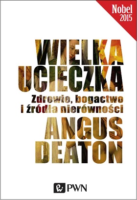 Okładka książki pt. "Wielka ucieczka" z napisem Nobel 2015, tytułem, nazwą autora i logotypem wydawnictwa.