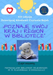 Plakat 13 edycji Akademii Czytania Bajek.