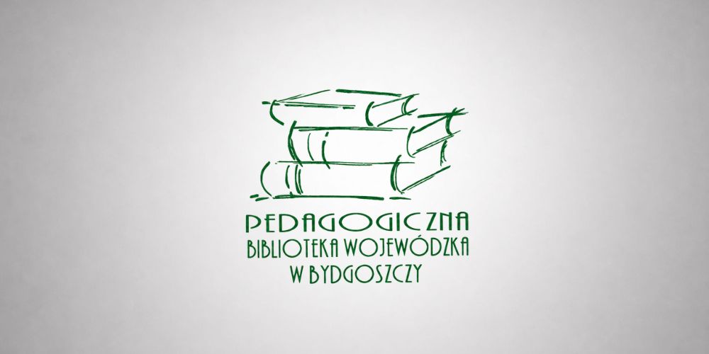 Zielony zarys loga biblioteki.