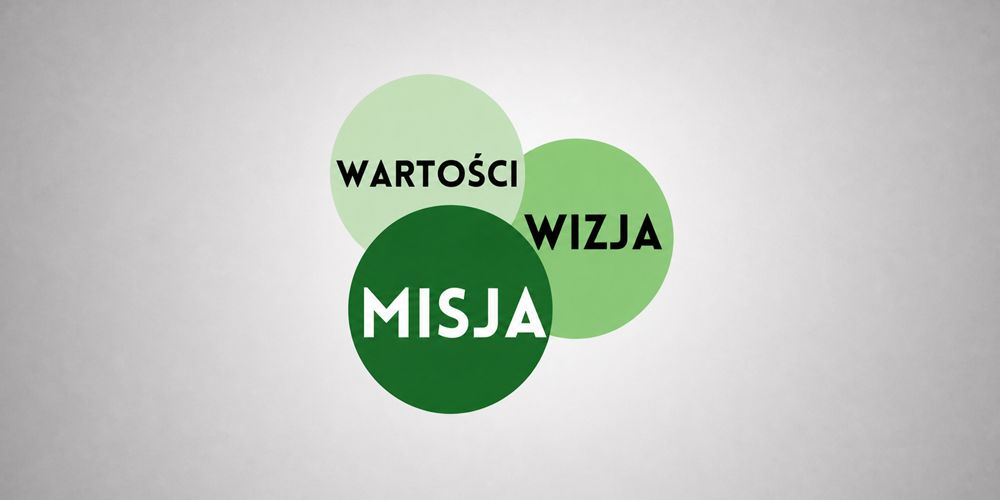 Trzy zielone okręgi w różnych odcieniach. Czarne napisy wewnątrz.