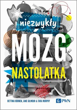 Stos rzeczy, ubrań, butów na okładce książki pt. "Niezwykły mózg nastolatka".