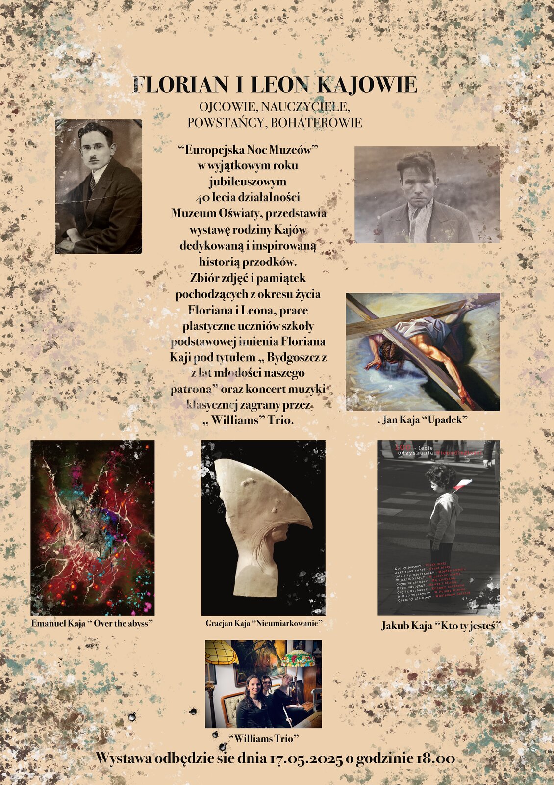 Plakat wystawy Florian i Leom Kajowie. 