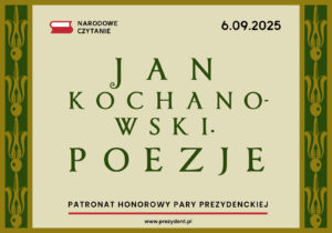 Baner Narodowego Czytania 2025 - Jan Kochanowski. Poezje.