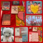 Okładki książek, logo akcji, dzieci trzymające plakaty.