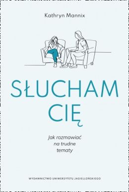 Dwie kobiety siedzące w fotelach na okładce książki pt. "Słucham cię".