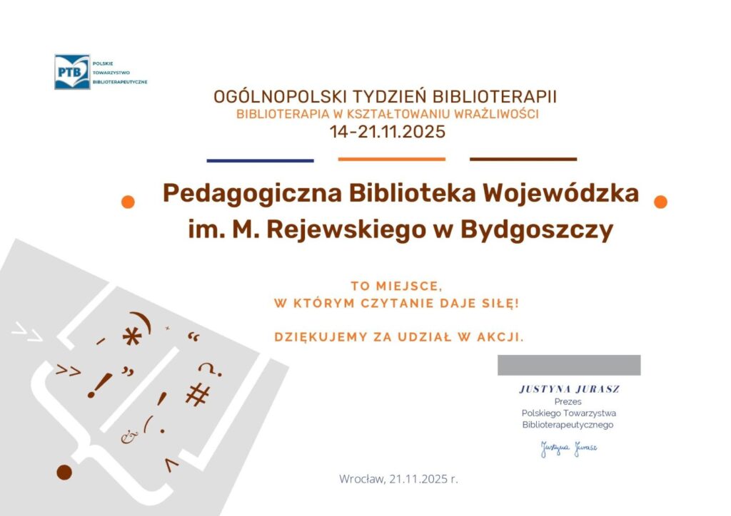 Dyplom dla PBW w Bydgoszczy