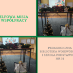 Kolaż dwóch zdjęć pulpitu mówcy i ekranu z prezentajcą.