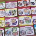 Zdjęcie kolorowych prac plastycznych.