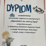 Zdjęcie dyplomu za uczestnictwo w wydarzeniu.