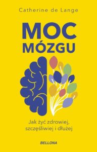 Mózg podzielony na dwie półkule - niebieską i kreatywną złożoną z liśćmi.