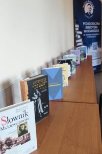 Wystawa książek związanych z twórczością Mickiewicza.