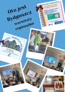 Kolaż zdjęć z warsztatów regionalnych dla dzieci.
