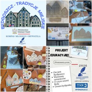 Logo projektu, kolaż prac ceramicznych i plakt wydarzenia.